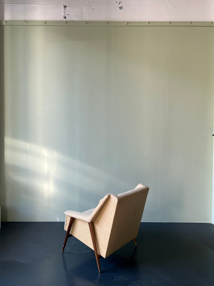 Yellow mid-century cocktail chair from Portugal