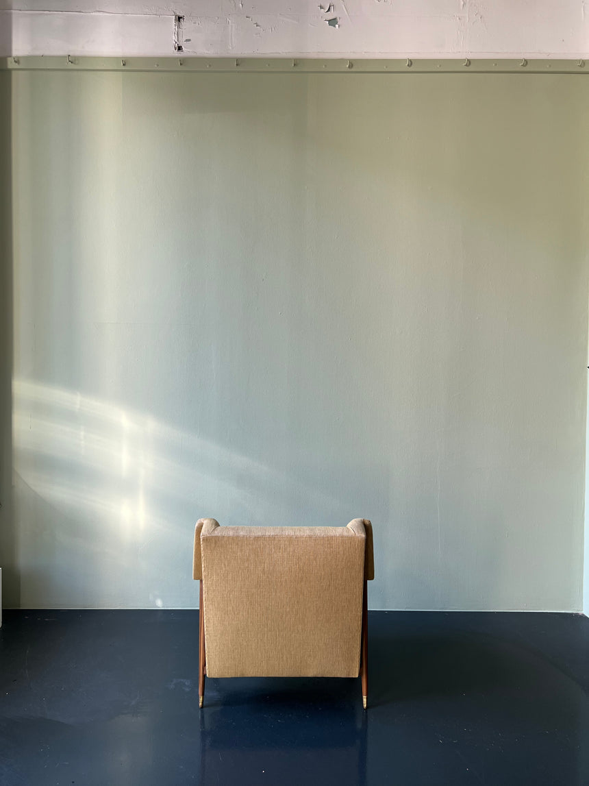 Yellow mid-century cocktail chair from Portugal