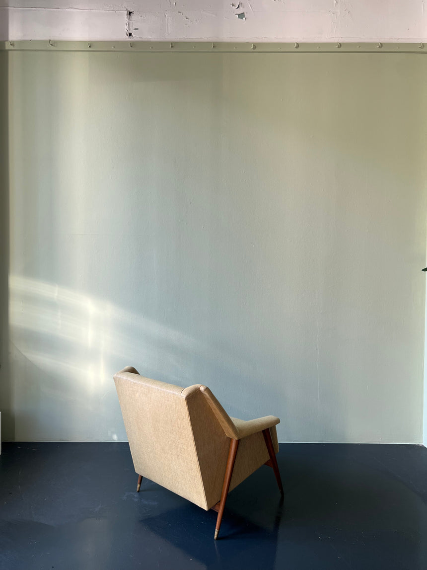 Yellow mid-century cocktail chair from Portugal