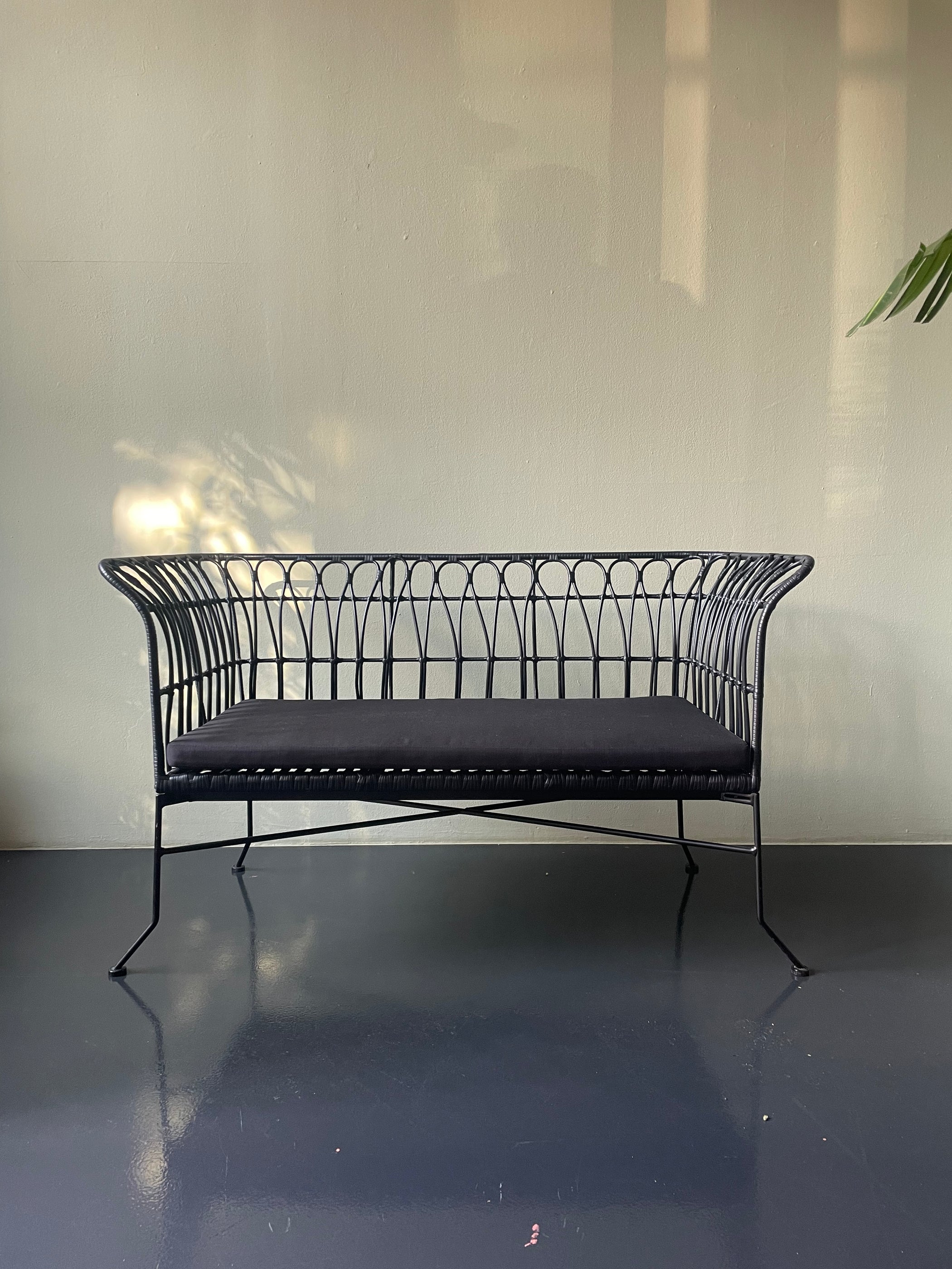 Outdoor sofa black MARSANO