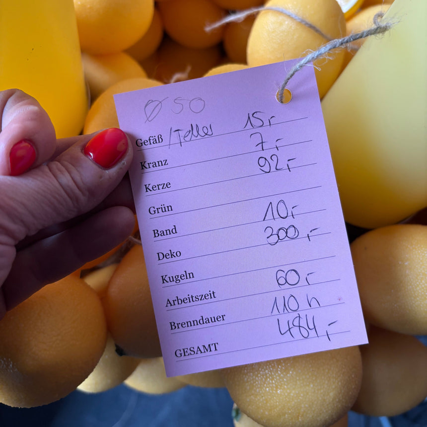 Adventskranz Zitronen klein