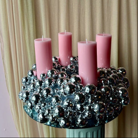 Adventskranz Diskokugeln