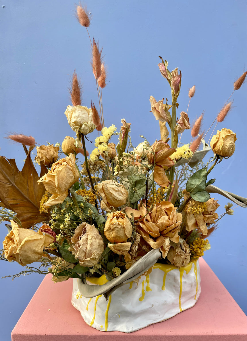 MARSANO Dried Flowers in Pottery Arrangements | Limited & signed Edition