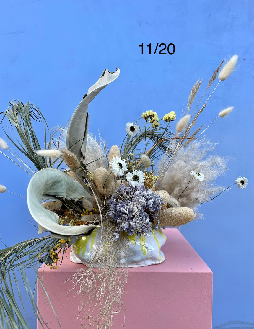 MARSANO Dried Flowers in Pottery Arrangements | Limited & signed Edition