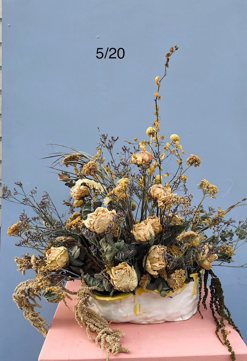 MARSANO Dried Flowers in Pottery Arrangements | Limited & signed Edition